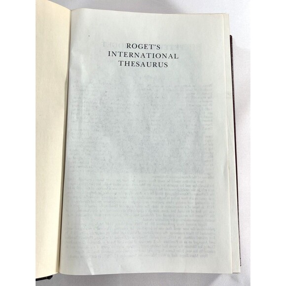 Roget's International Thesaurus Fourth Edition Revised by Robert L Chapman 1979 - Picture 3 of 13